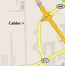 I-45 and Calder Map